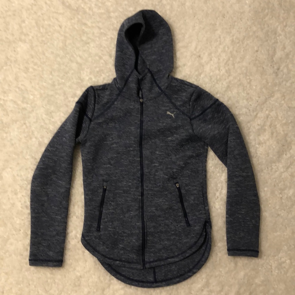 Purple Puma zip up sweatshirt